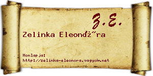 Zelinka Eleonóra névjegykártya